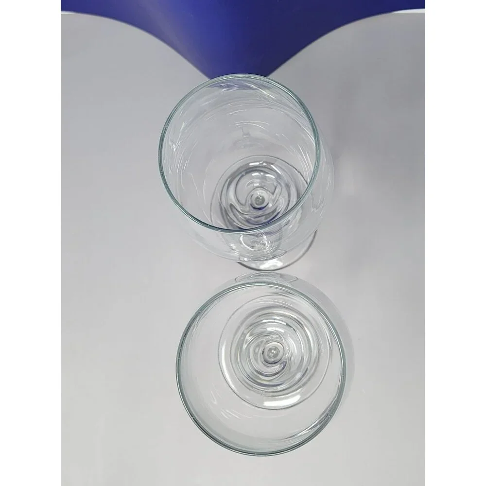 Set Of 2 Clear Crystal Glass Wine Glasses Elegant Stemware For Red Or White Wine